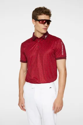 J. Lindeberg Tour Tech Reg Fit Golf Print Polo