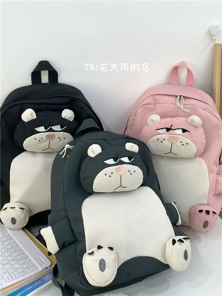 Japanese ins cute cartoon Lucifer cat school bag 2023 new backpack college student small backpack for class