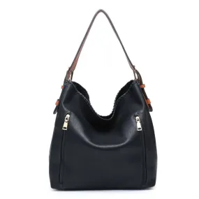 JEN & CO ALEXA SHOULDER BAG BLACK