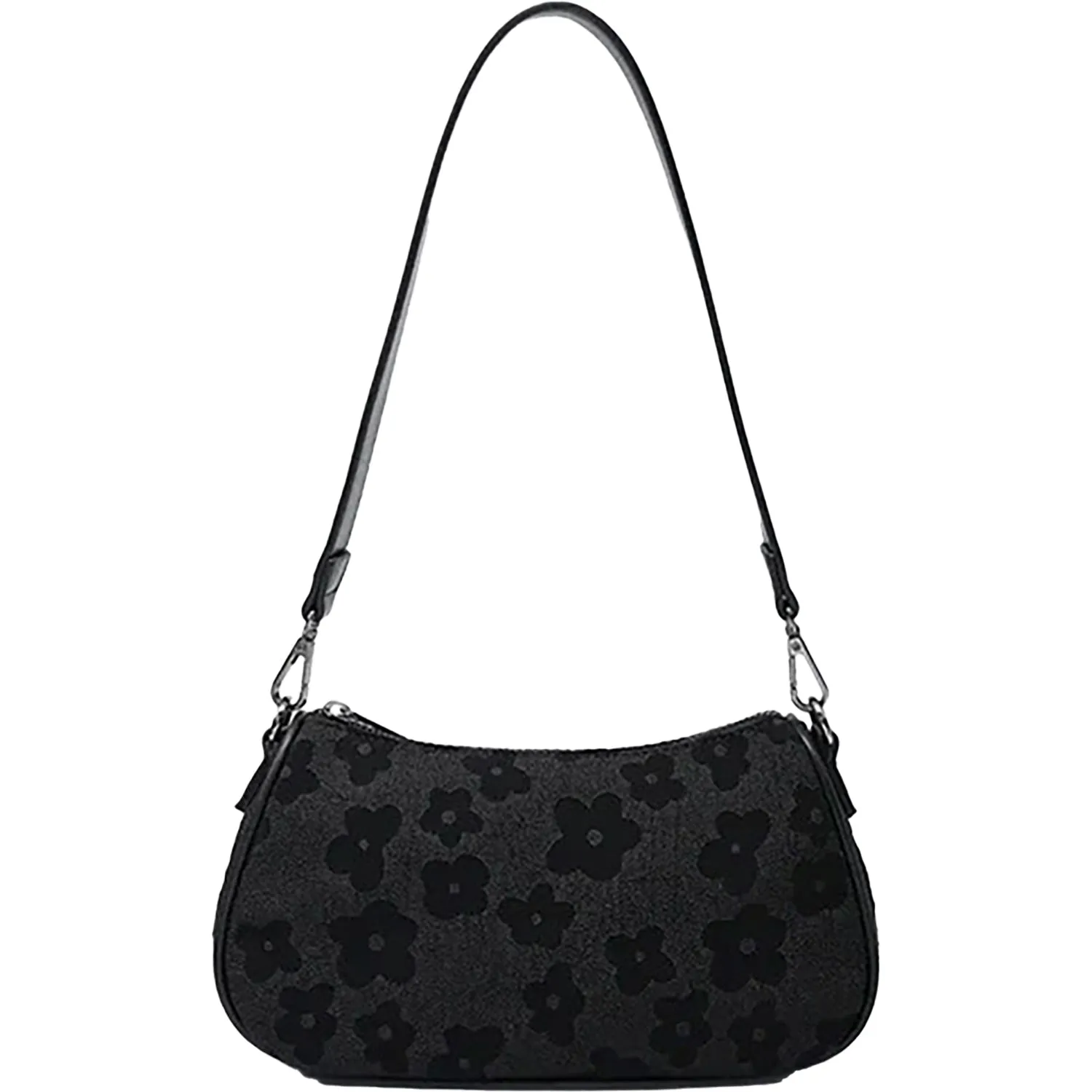 Jen & Co. Asia Floral Shoulder Bag Black Synthetic