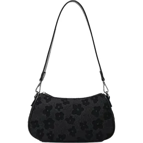 Jen & Co. Asia Floral Shoulder Bag Black Synthetic