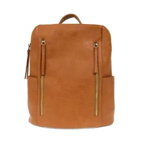 JOY SUSAN RAEGAN ZIP BACKPACK COGNAC