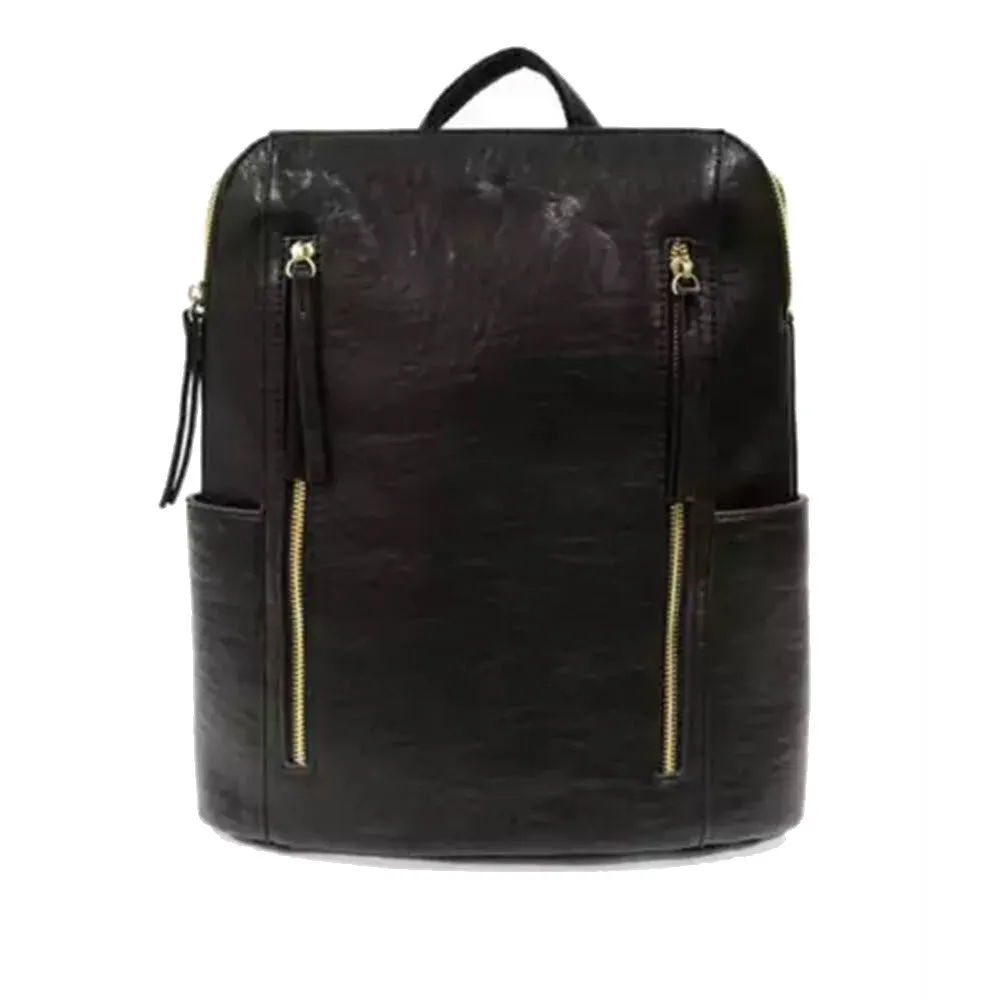 JOY SUSAN REAGAN DOUBLE ZIP BACKPACK BLACK