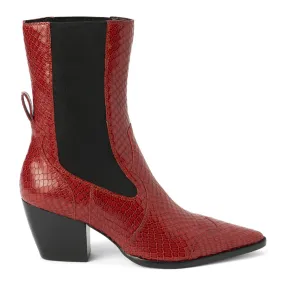 Keith Snake Pointed Toe Chelsea Boots