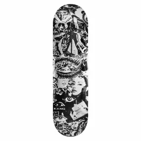 King Skateboards Team Spades Skateboard Deck Black Mirror Chrome 8.38