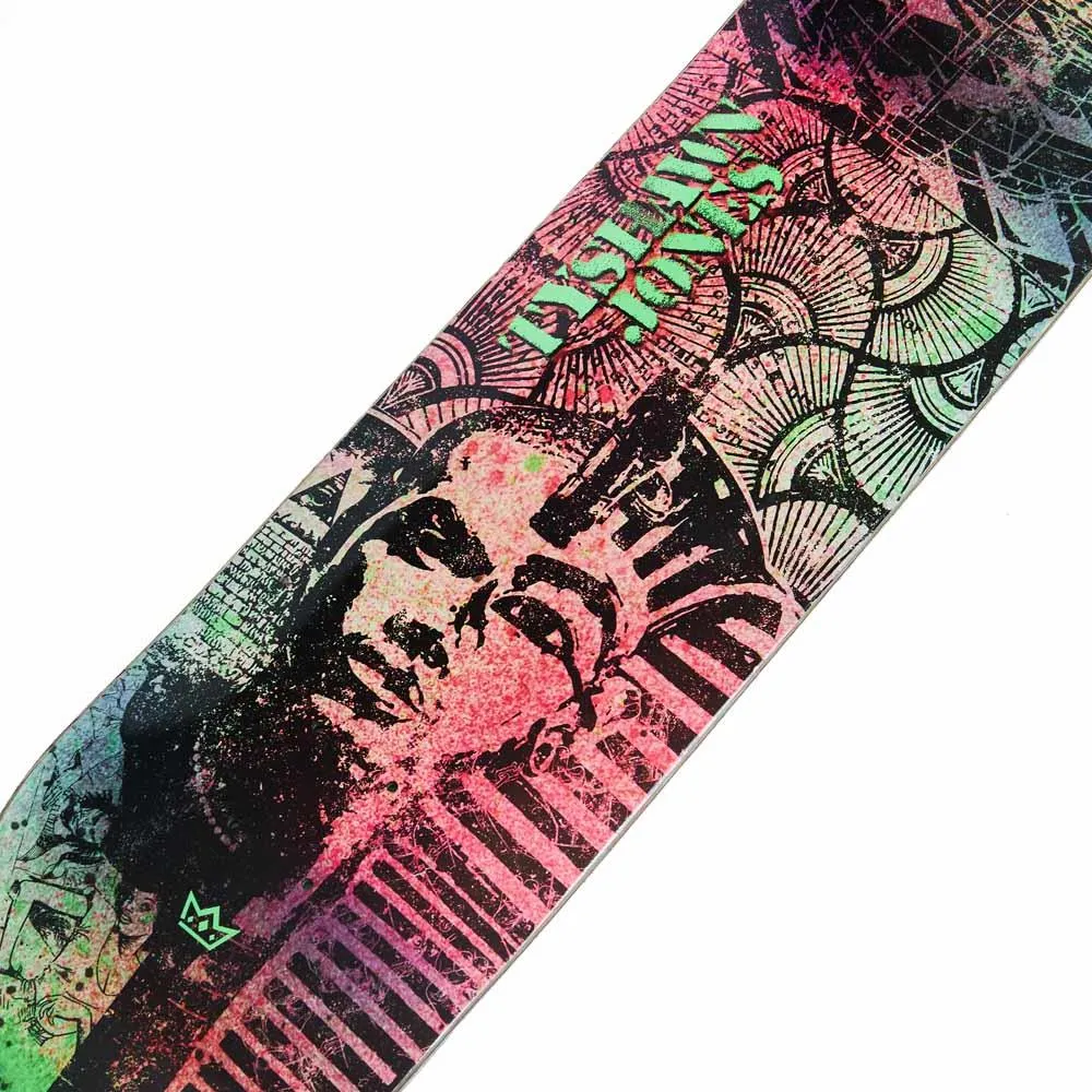 King Skateboards Tyshawn Tut Skateboard Deck Pink Green 8.25