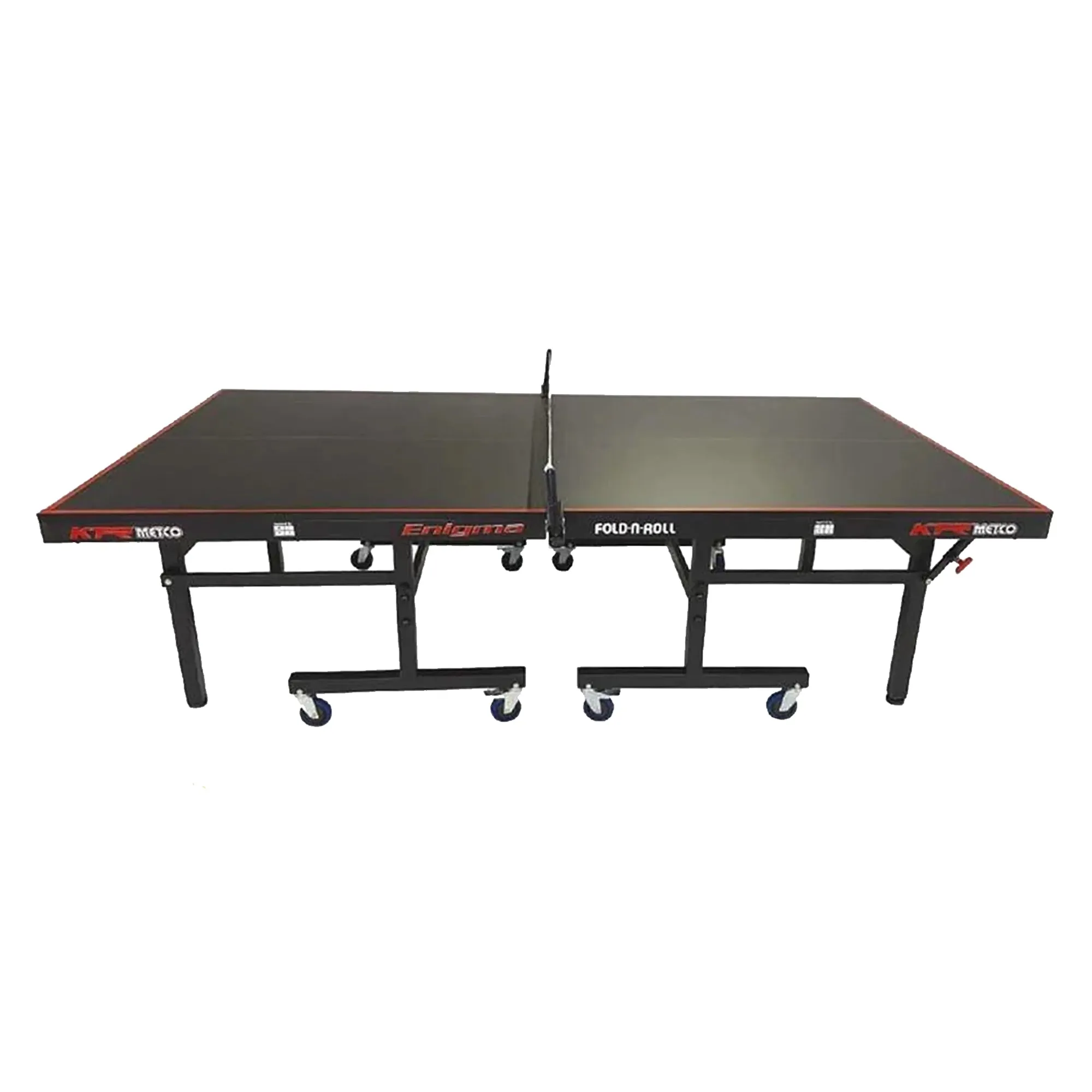 KTR Metco Enigma Black Table Tennis Table - Black/Red