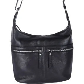 Latico Gita Crossbody Shoulder Bag Black Leather