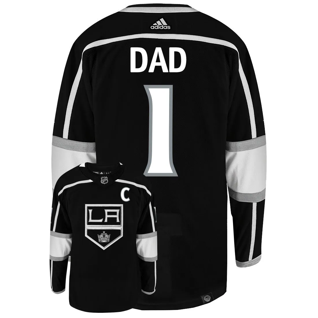 Los Angeles Kings Dad Number One Adidas Primegreen Authentic NHL Hockey Jersey     