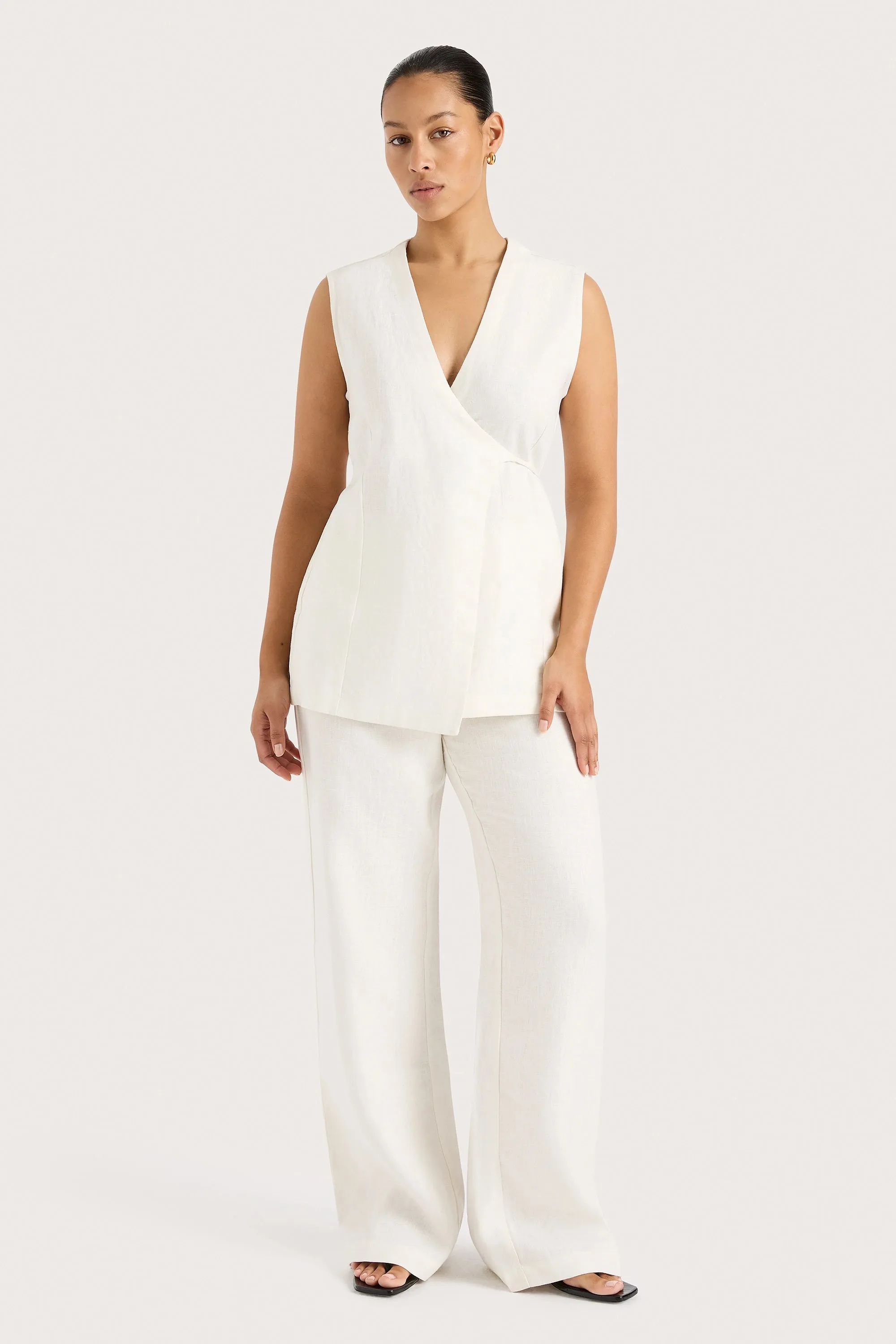 Lulea Wrap Vest White