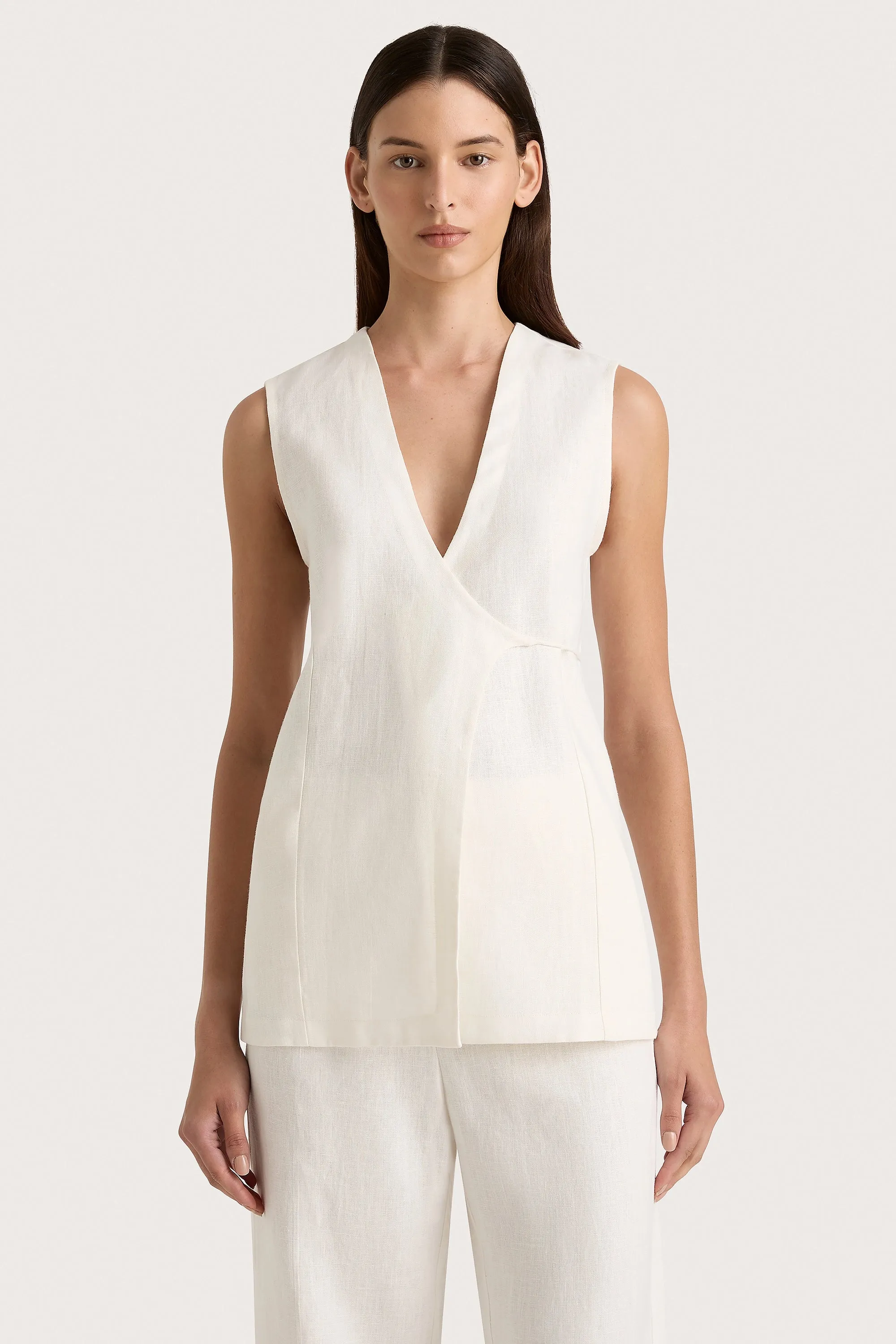 Lulea Wrap Vest White