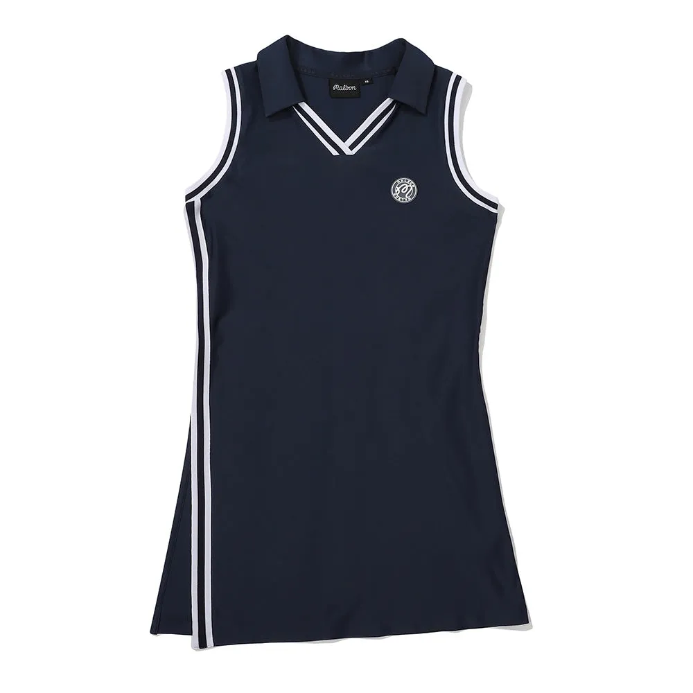 Malbon Golf  Side Slit Long Sleeveless NAVY (WOMAN)