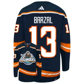 Mathew Barzal New York Islanders Adidas 2022 Primegreen Reverse Retro Authentic NHL Hockey Jersey     