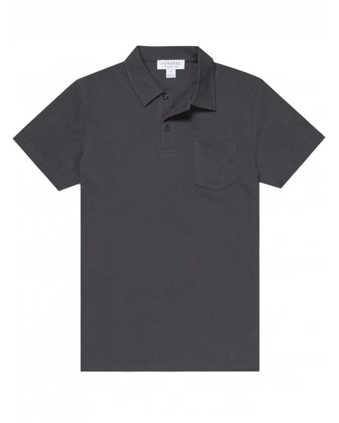 Mens Riviera Polo Shirt Charcoal Grey