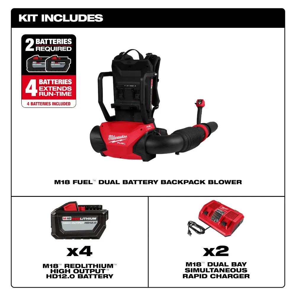 Milwaukee M18 FUEL Dual Battery Backpack Blower Kit 3009-24HD