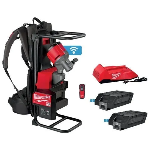 MX FUEL Backpack Concrete Vibrator Kit w/ MX FUEL REDLITHIUM HD12.0 Battery Pack Bundle