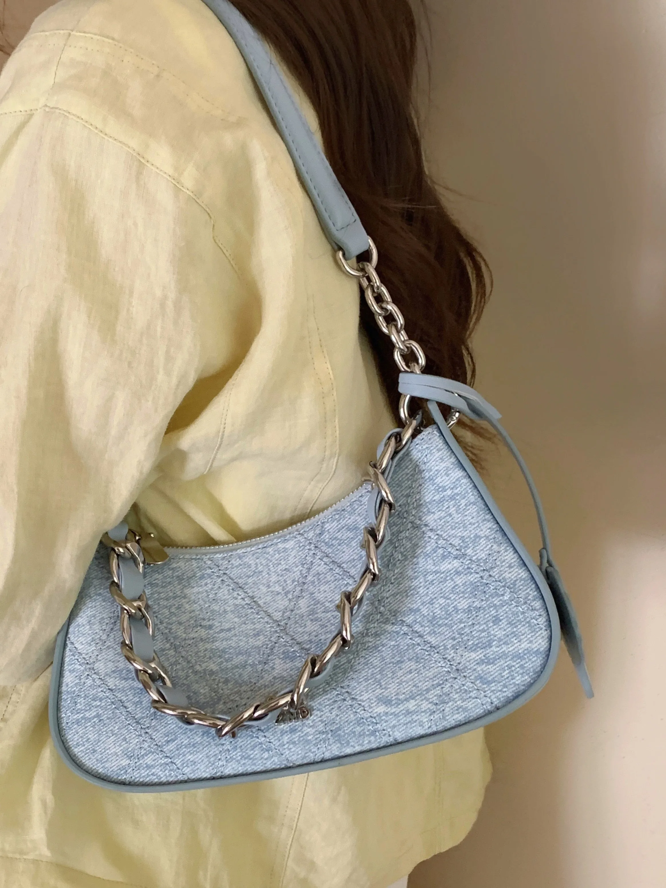 Nanfeng Chio2nd platinum blue secret underarm bag female summer denim blue casual versatile shoulder crossbody small bag