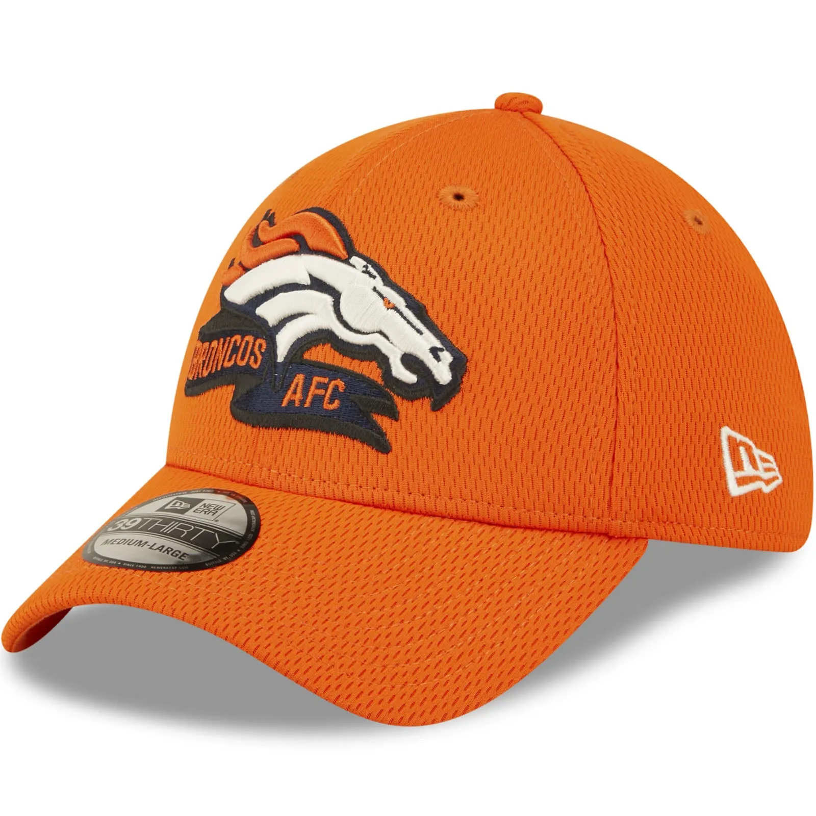 New Era Denver Broncos NFL 39THIRTY Sideline Coach 2022 Baseball Cap Orange