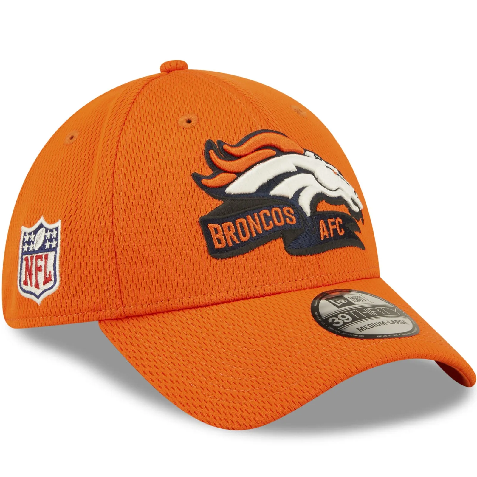 New Era Denver Broncos NFL 39THIRTY Sideline Coach 2022 Baseball Cap Orange