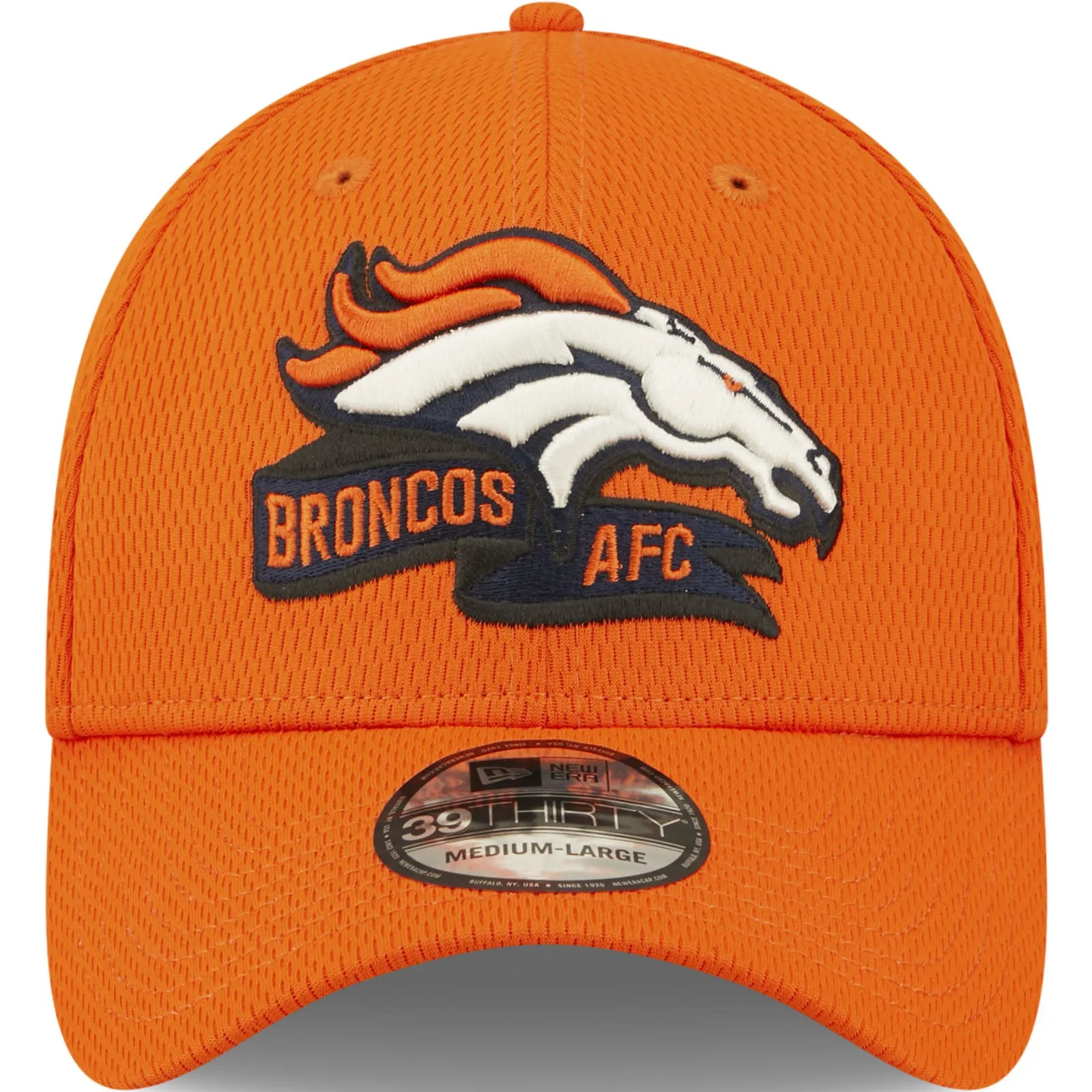 New Era Denver Broncos NFL 39THIRTY Sideline Coach 2022 Baseball Cap Orange