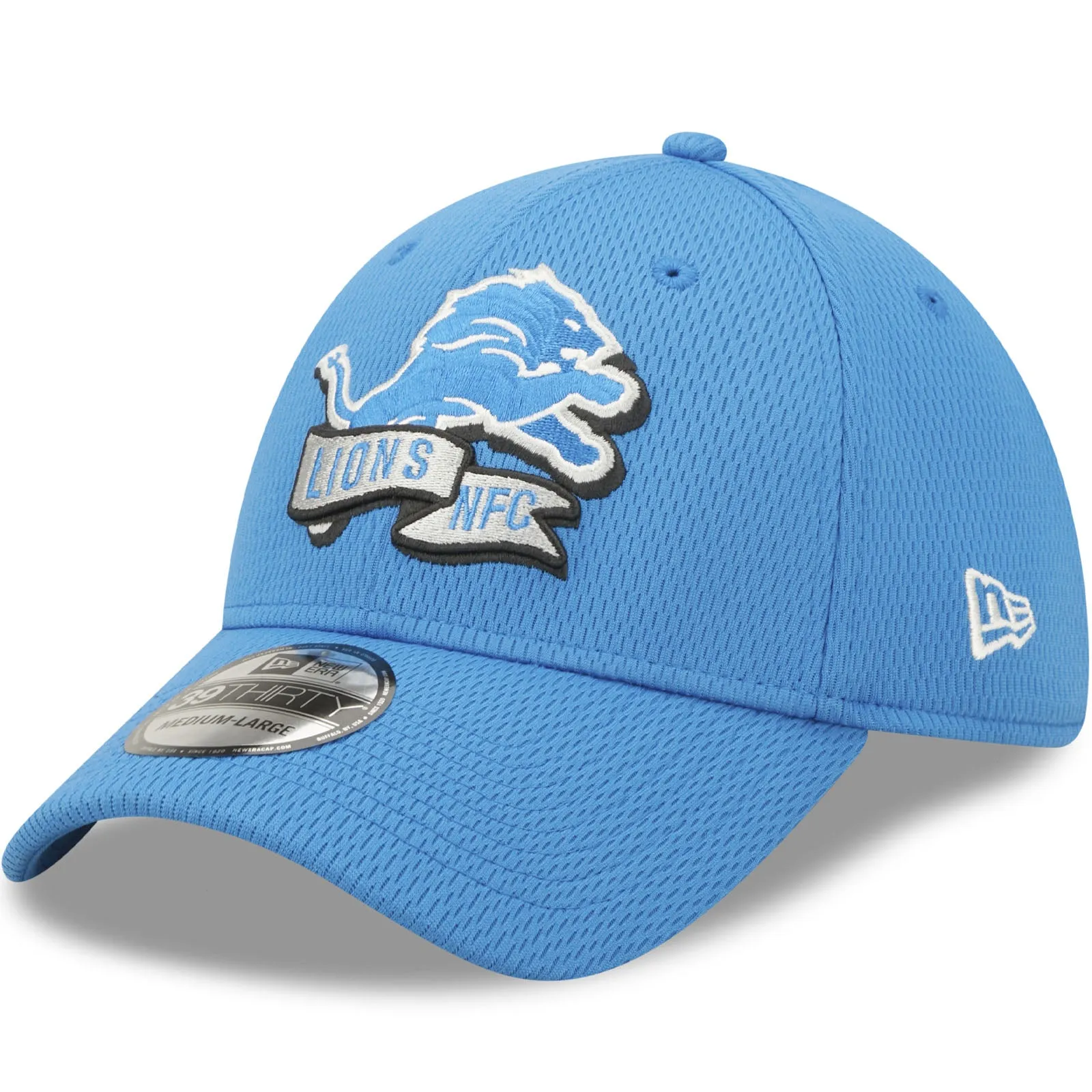 New Era Detroit Lions NFL 39THIRTY Sideline Coach 2022 Baseball Cap - Blue