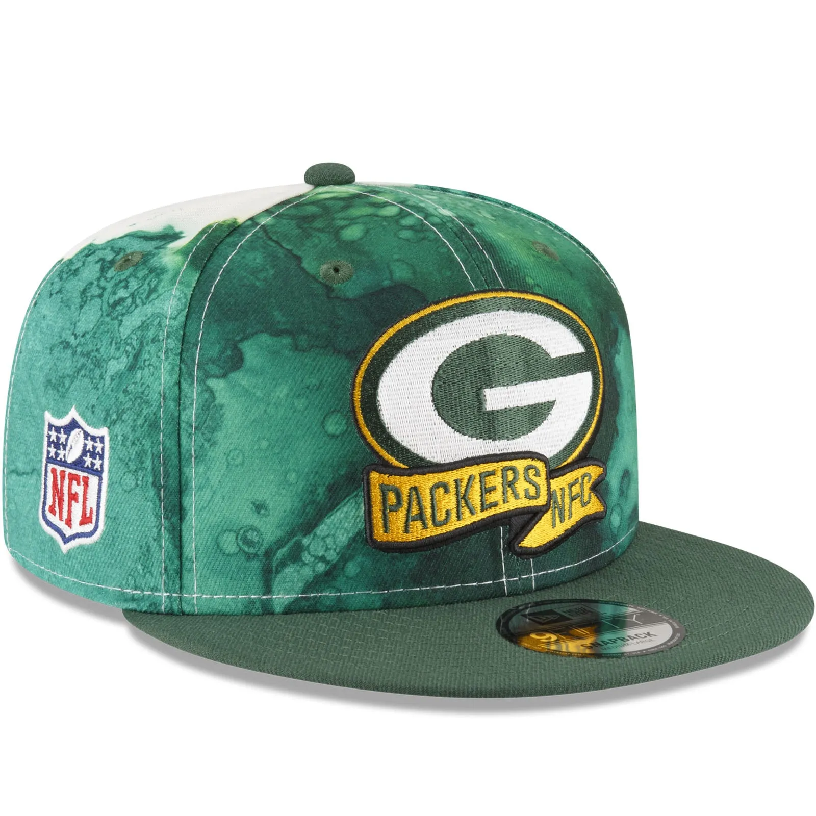 New Era Green Bay Packers NFL 2022 Sideline Ink 9FIFTY Baseball Cap - Green