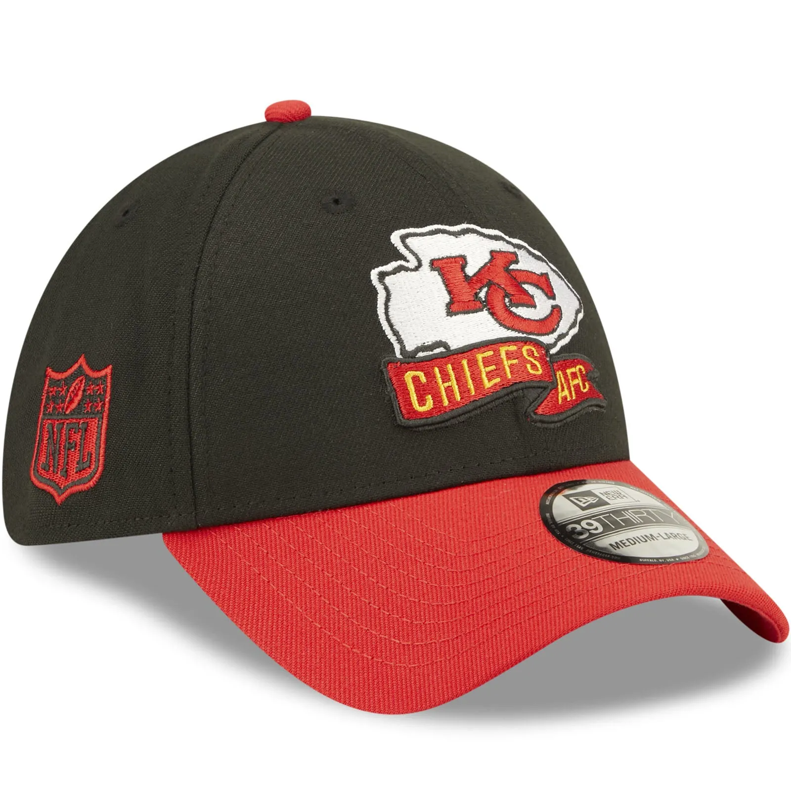 New Era Kansas City Chiefs NFL 2022 Sideline 39THIRTY Baseball Cap - Black