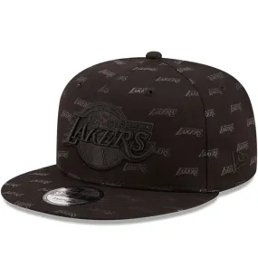 New Era LA Lakers NBA 9FIFTY Monogram AOP Baseball Cap - Black