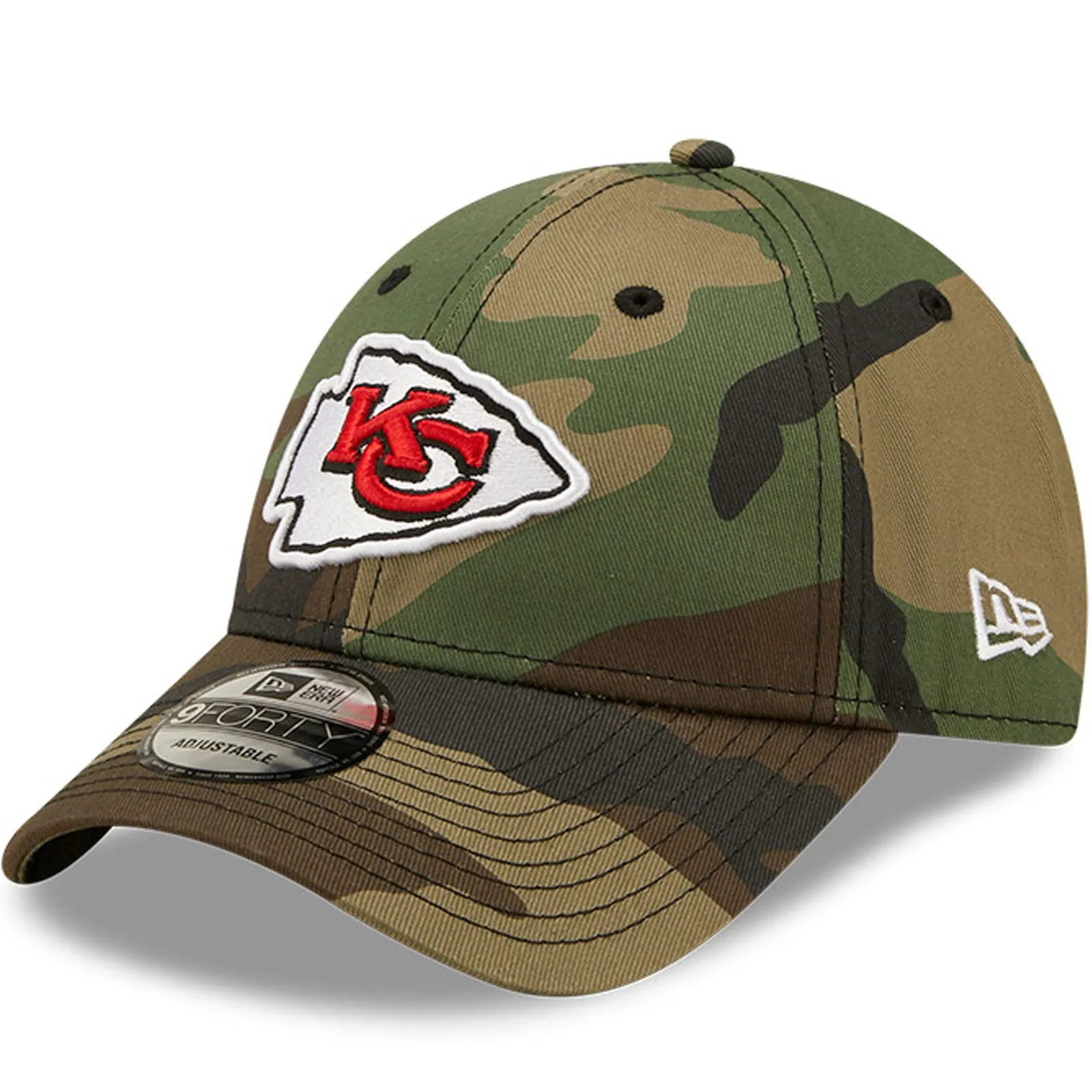 New Era Mens Kansas City Chiefs 9FORTY NFL Camo Baseball Cap - Green