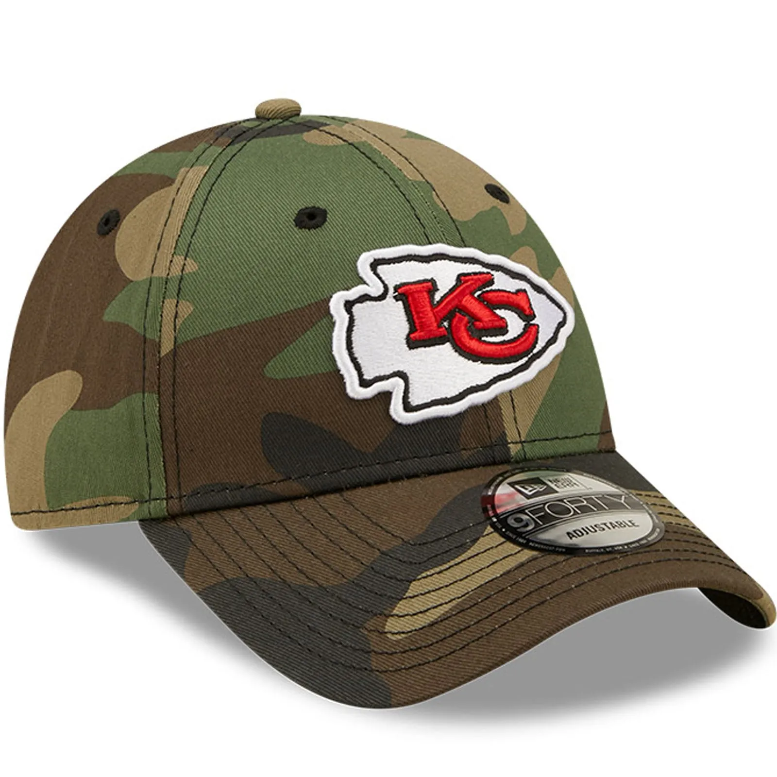 New Era Mens Kansas City Chiefs 9FORTY NFL Camo Baseball Cap - Green