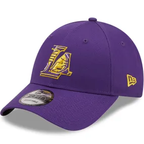 New Era Mens LA Lakers 9FORTY NBA Logo Infill Baseball Cap - Purple