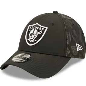 New Era Mens Las Vegas Raiders 9FORTY NFL Half Monogram Baseball Cap - Black