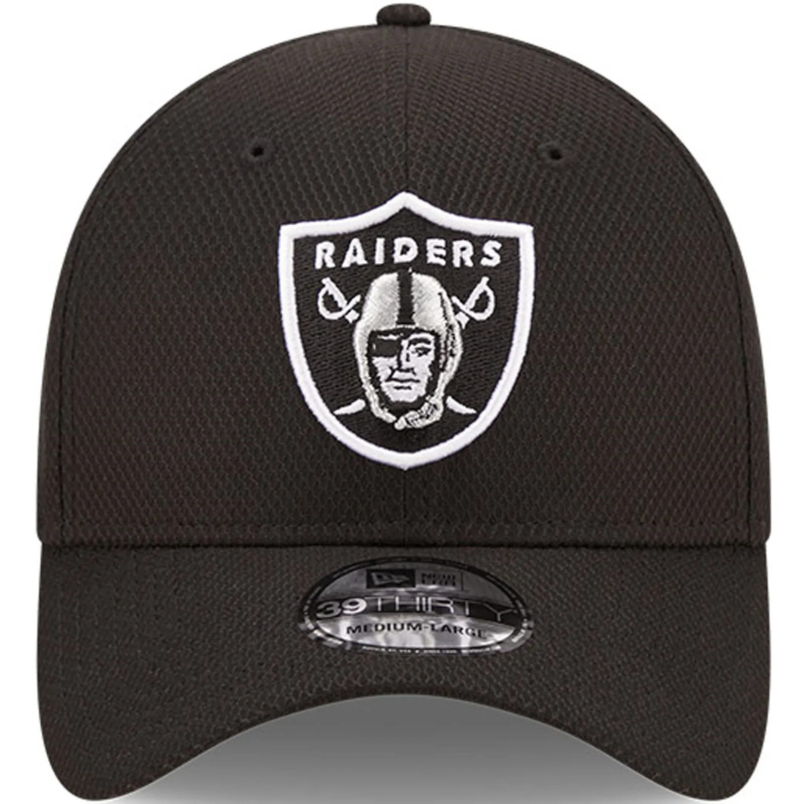 New Era Mens Las Vegas Raiders NFL 39THIRTY Diamond Era Baseball Cap - Black