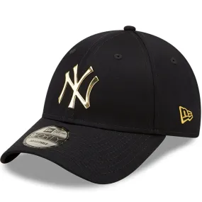 New Era Mens New York Yankees 9FORTY MLB Foil Logo Baseball Cap - Navy