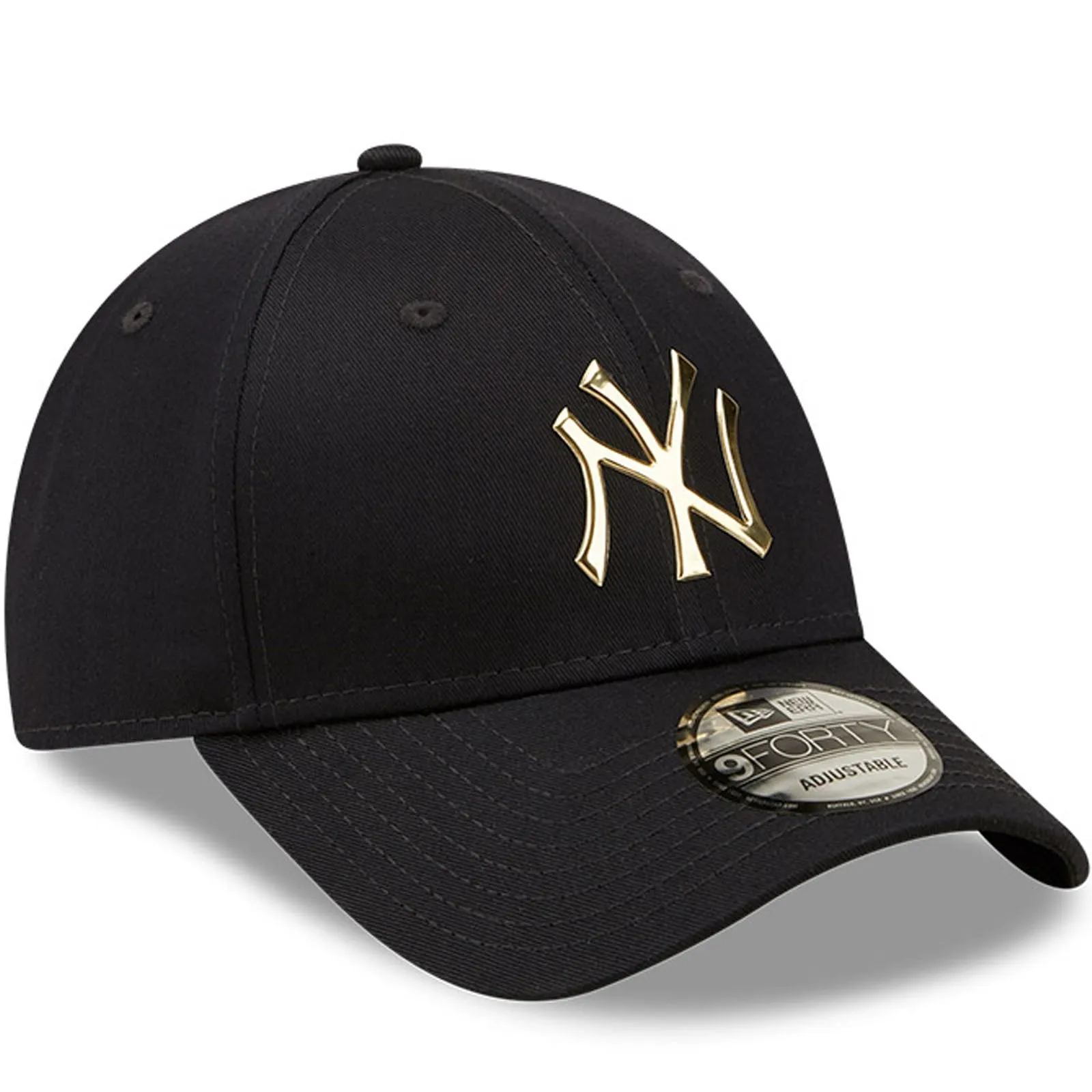 New Era Mens New York Yankees 9FORTY MLB Foil Logo Baseball Cap - Navy