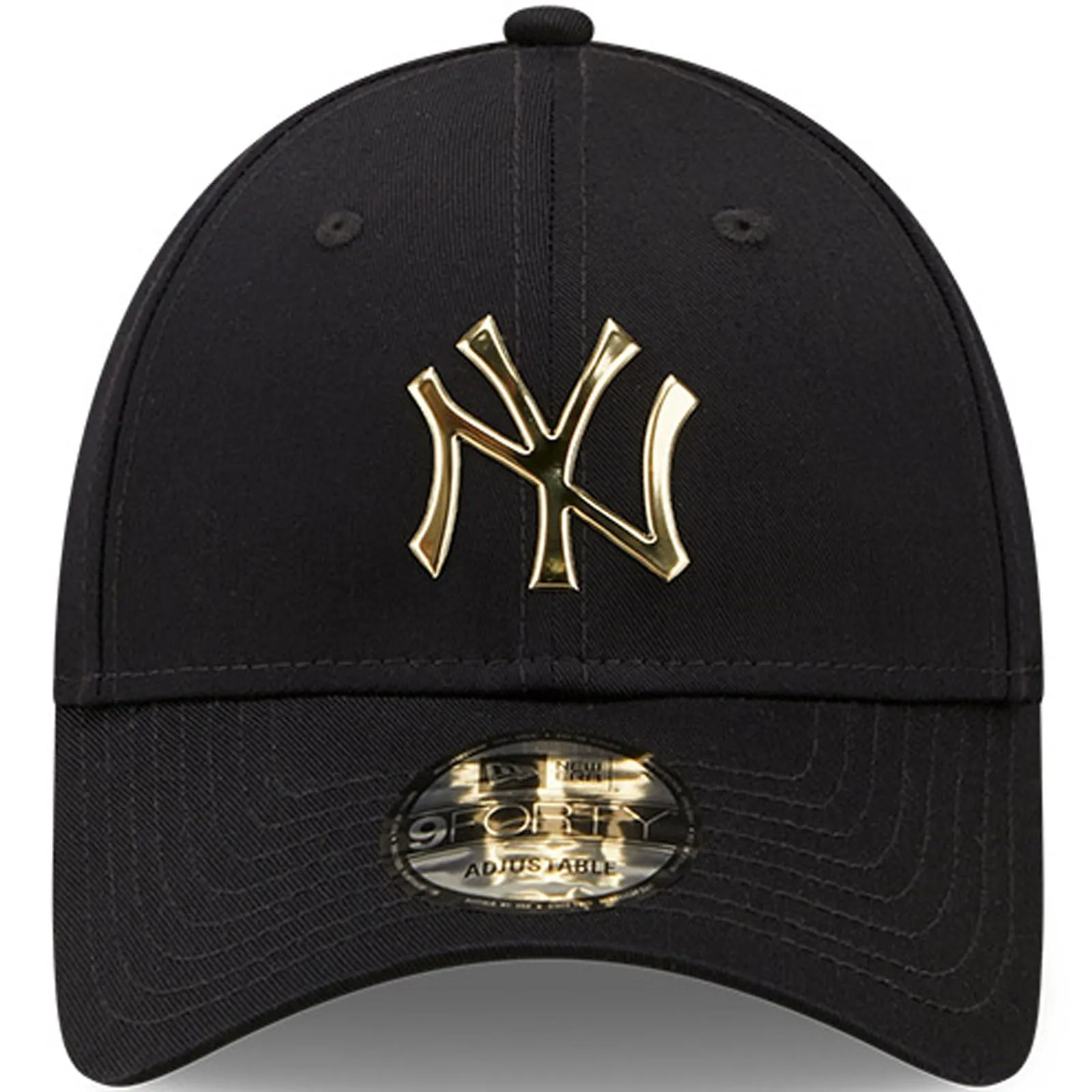 New Era Mens New York Yankees 9FORTY MLB Foil Logo Baseball Cap - Navy