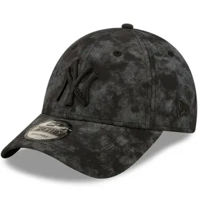 New Era Mens New York Yankees 9FORTY MLB Textured Camo Baseball Cap - Black