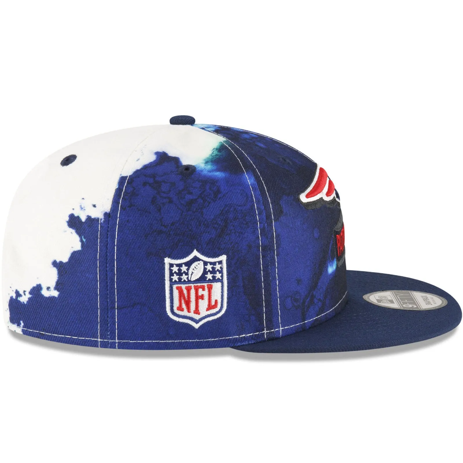 New Era New England Patriots NFL 2022 Sideline Ink 9FIFTY Baseball Cap - Blue