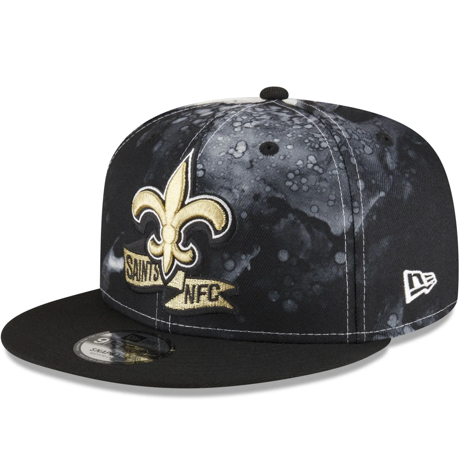 New Era New Orleans Saints NFL 2022 Sideline Ink 9FIFTY Baseball Cap - Black