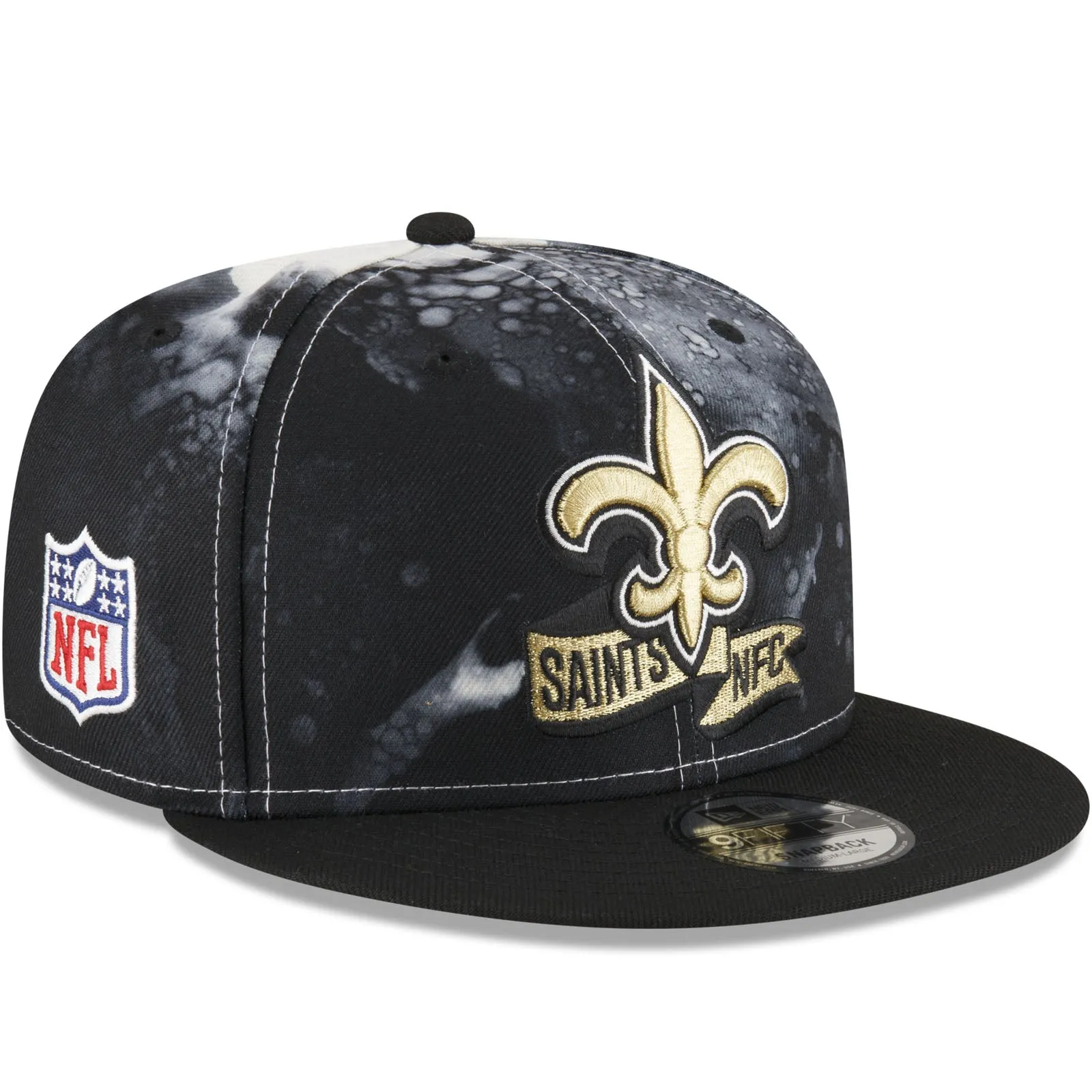 New Era New Orleans Saints NFL 2022 Sideline Ink 9FIFTY Baseball Cap - Black