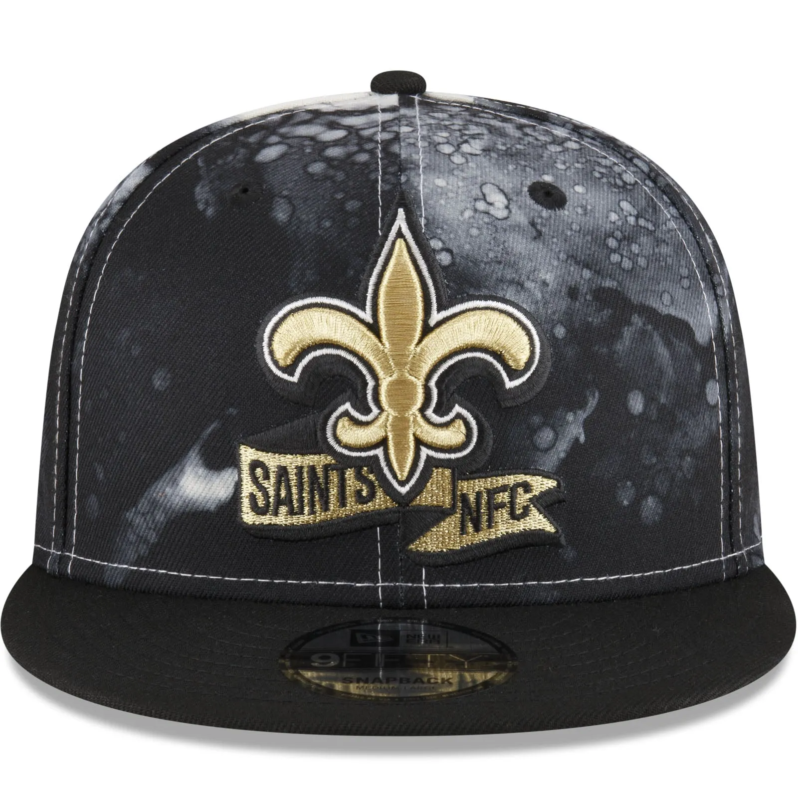 New Era New Orleans Saints NFL 2022 Sideline Ink 9FIFTY Baseball Cap - Black