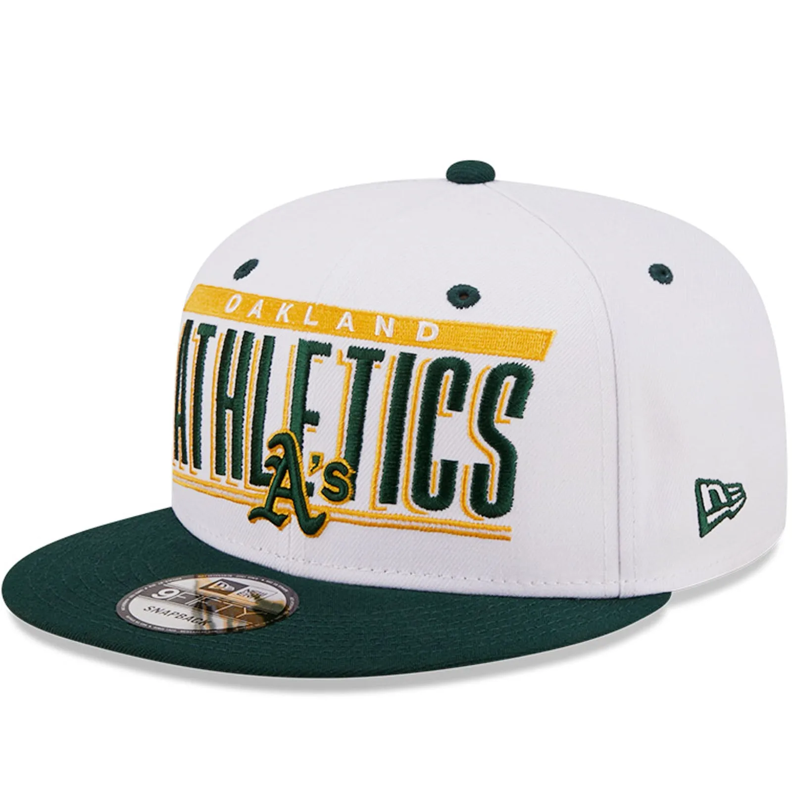 New Era Oakland Athletics 9FIFTY MLB Retro Title Baseball Cap - White