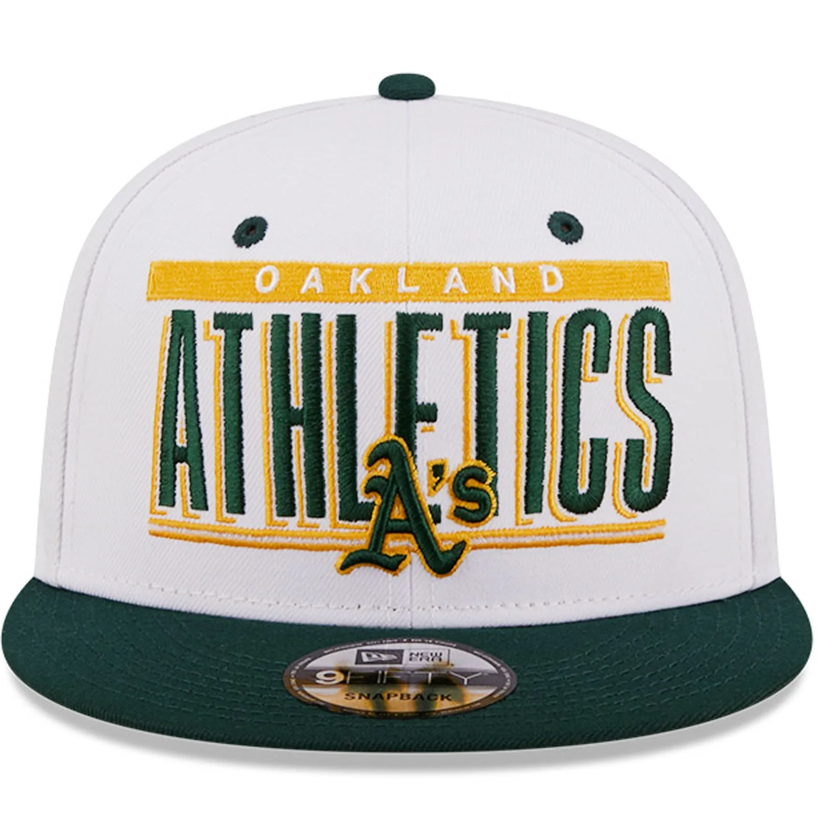 New Era Oakland Athletics 9FIFTY MLB Retro Title Baseball Cap - White