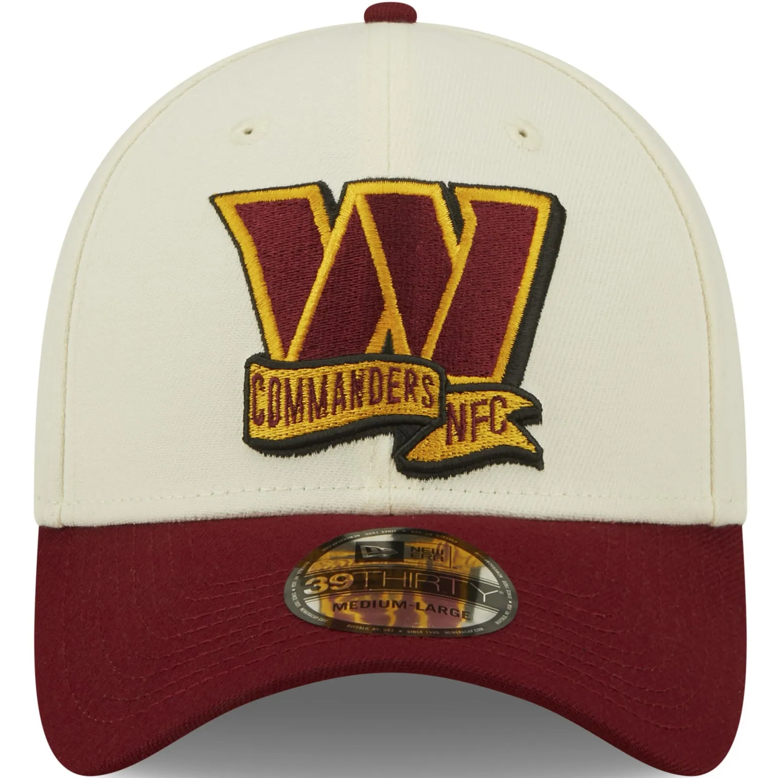 New Era Washington Commanders NFL 2022 Sideline 39THIRTY Baseball Cap - Cream