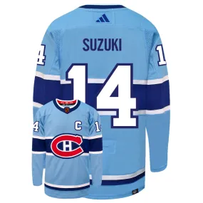 Nick Suzuki Montreal Canadiens Adidas 2022 Primegreen Reverse Retro Authentic NHL Hockey Jersey     