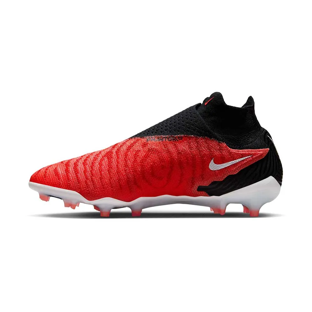 Nike Gripknit Phantom GX Elite Dynamic Fit FG Soccer Cleat - Bright Crimson/Black-White- Regular (D)