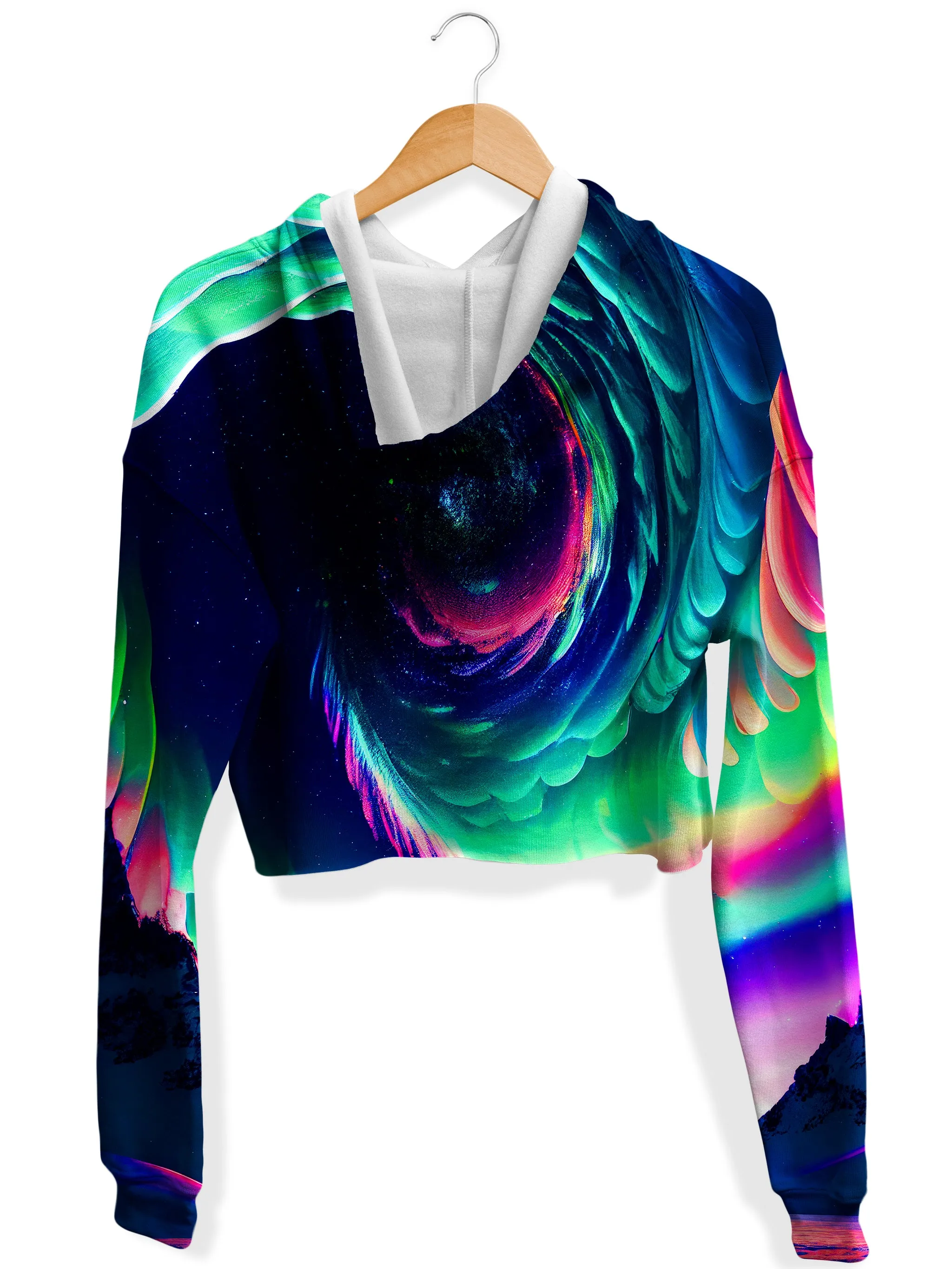 Northern Lights II Fleece Crop Hoodie