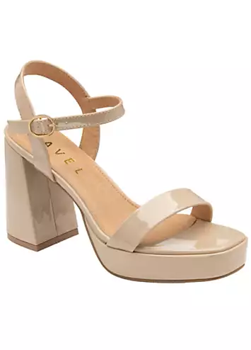 Nude Patent Moray Platform Sandals by Ravel | Look Again