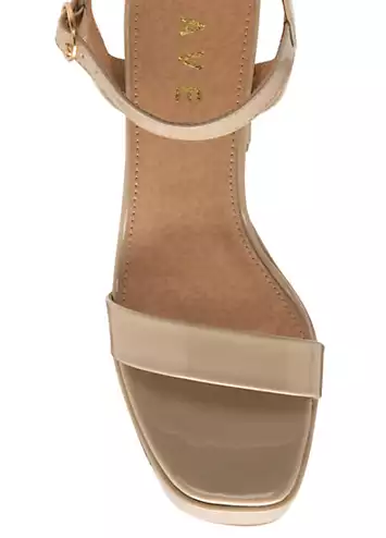 Nude Patent Moray Platform Sandals by Ravel | Look Again