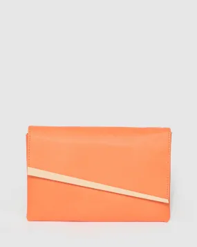 Orange Zaara Clutch Bag